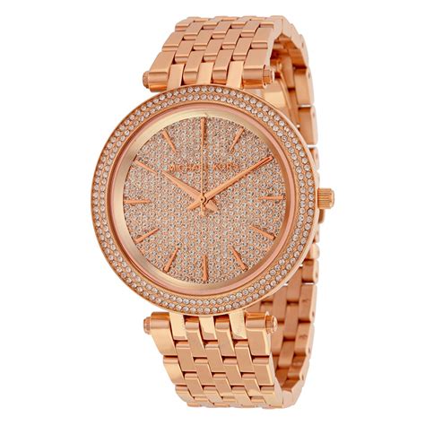 michael kors darci gold tone crystal watch|darci pastel rose gold.